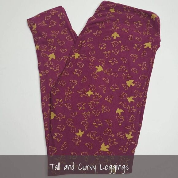 LuLaRoe TC Leggings Birds NEW - Picture 1 of 1